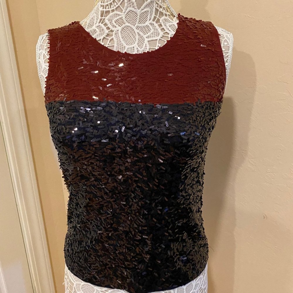 J Crew Two-tone Sequin top - XS